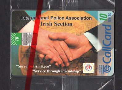 1998 Ireland 10 unit International Police Association Irish Section (Schlumberger SC7) Call Card Mint in packaging