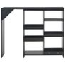 Bar Table with Moveable Shelf Black 138x40x120 cm Image 3