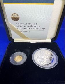 Irish 20 euro gold & 10 euro silver coin set