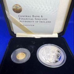 Irish 20 euro gold & 10 euro silver coin set
