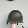 US WW2 McCord 1942 Fixed bale rear seam M1 helmet with Vietnam P64 liner Image 4