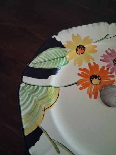 Hand painted vintage cake stand