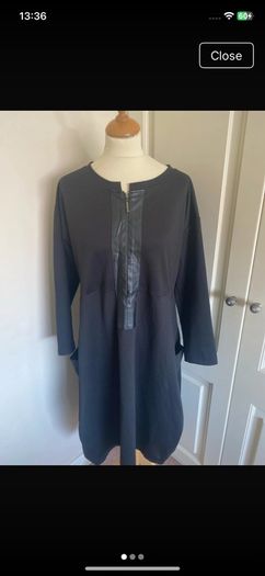 Peruzzi size 14-16 black dress with pockets