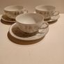 Eggshell Geisha Japanese Pottery Cups and Saucers Image 2