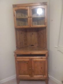 Beautiful Ailesbury pine tv,dvd,/video,storage and display corner cabinet.
