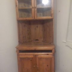 Beautiful Ailesbury pine tv,dvd,/video,storage and display corner cabinet.