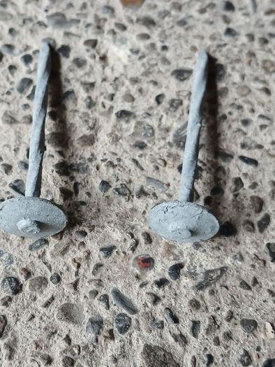 Galvanised nails and washers