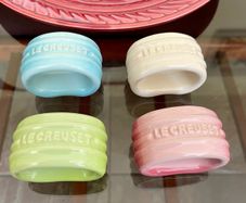 Le Creuset Napkin Rings Pastel Set of Four