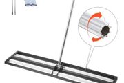 Lawn Leveler with 83.9 in Adjustable Handle, 48x10 in Ground Plate, Heavy Duty &amp; Rust-Resistant Metal Soil Leveler