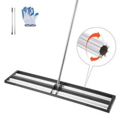 Lawn Leveler with 83.9 in Adjustable Handle, 48x10 in Ground Plate, Heavy Duty & Rust-Resistant Metal Soil Leveler