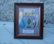 Framed Religious Medals, Artefacts, Relics