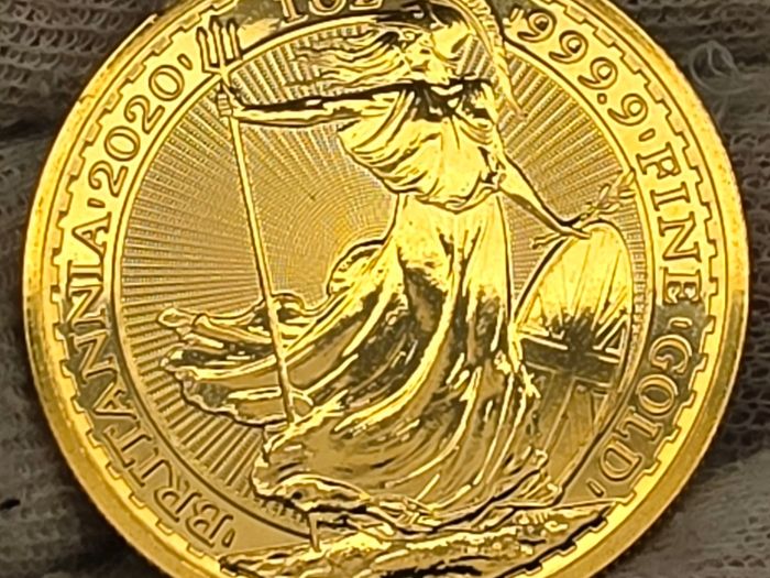 UK Royal Mint 2020 Gold 1oz Britannia 999.9 Fine Gold Coin 100 Pounds