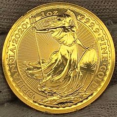 UK Royal Mint 2020 Gold 1oz Britannia 999.9 Fine Gold Coin 100 Pounds