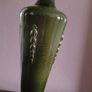 Vintage olive green glazed table lamp Image 2