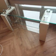 Glass TV table