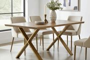 Gold X-Type Metal Table Legs 86x80 cm
