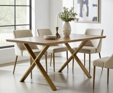 Gold X-Type Metal Table Legs 86x80 cm