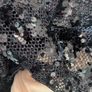 Black mesh linen event dress Image 5