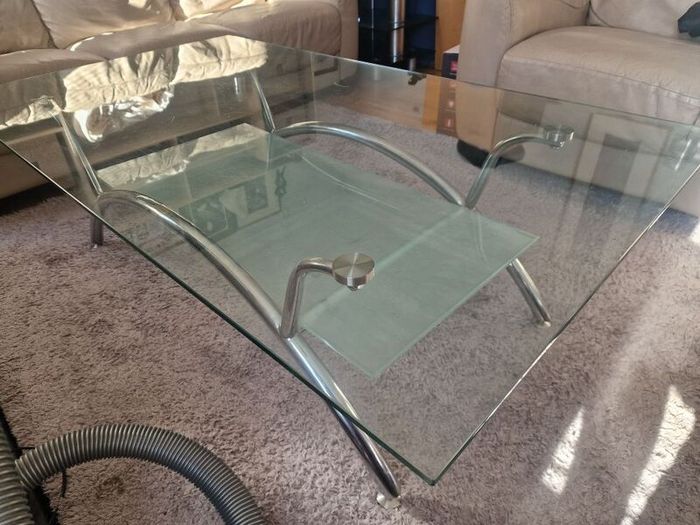 Large Designer Coffee Table Glass (2 levels)