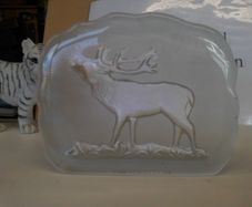 reindeer glass ornament