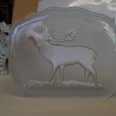 reindeer glass ornament