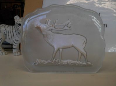 reindeer glass ornament