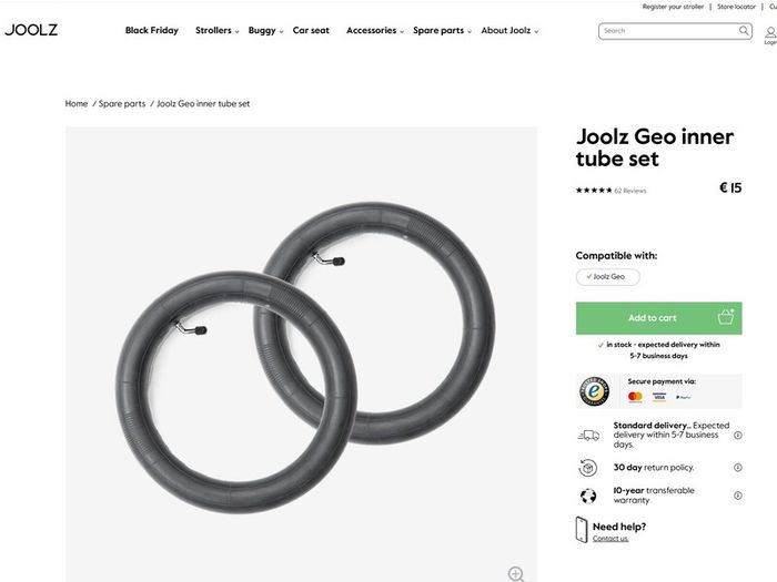 BRAND NEW Joolz Geo inner tube set