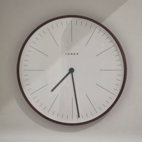Jones Large 53cm Minimalist Wall Clock - Wood Effect