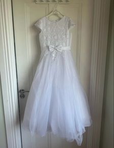 communion dress and hair accessory - perfect condition - worn once
