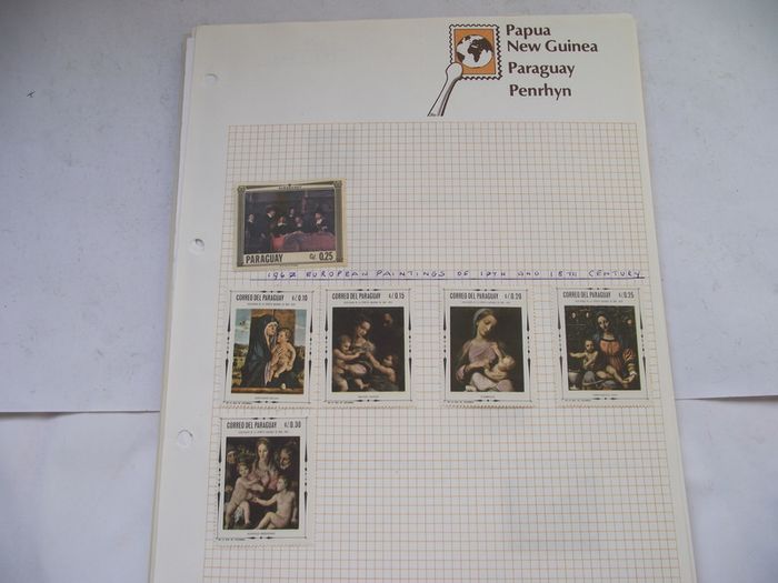 A Collection of Stamps from Central and South Americas on Loose Pages