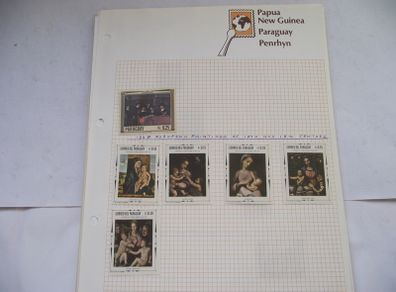 A Collection of Stamps from Central and South Americas on Loose Pages