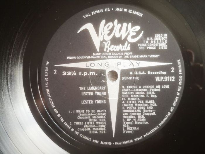 Lester Young - The Legendary UK Verve Mono LP