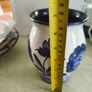 Vintage  Handmade Cobalt Blue And Gray Vease. Image 4
