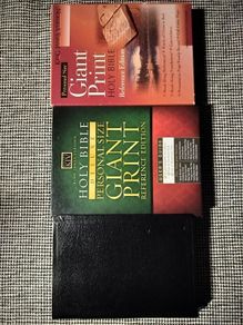 Holy Bible Giant Print x3 Nelson 544 Black Bonded Leather on3n3ss