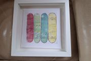 Skateboard  with hands shaking watercolour