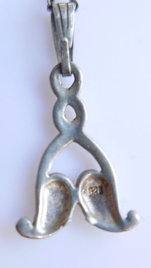 Vintage Sterling Silver 925 Pendant Necklace length 18" - 2,7g