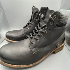 Wrangler Yuma Mens Leather Boots - Black - Lace Up Combat UK12 EU46
