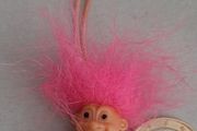 Russ tiny troll vintage necklace
