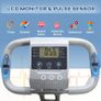 2-in-1 Folding Exercise Bike with 8-Level Magnetic Resistance, Arm Resistance Band, Pulse Sensor, Grey Image 3