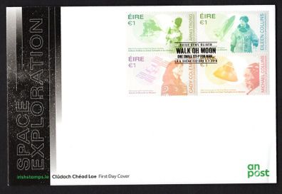 2019 Ireland Space Exploration (Neil Armstrong, Eileen Collins, Cady Coleman & Michael Collins) An Post First Day Cover (FDC)