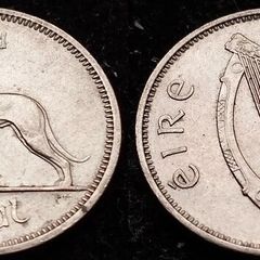 [#598] - Ireland 1968 | Irish 6p | Six Pence | Wolfhound | KM.13a | High Grade