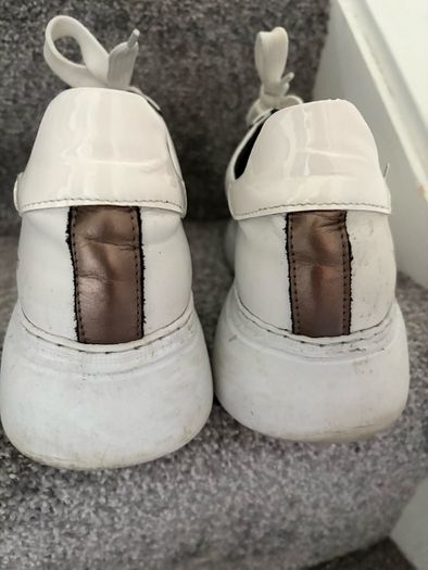 Marco Moreo White Leather Trainers Size 38