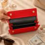 Leather Wallet for Women Card Holder Purse, Multi Compartment Clutch Wallet Image 2