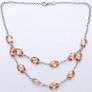 Vintage Sterling Silver Crystal Beaded Necklace (L16,5" - 30,33g) Image 8