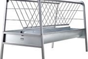 Livestock Hay Feeder, 2 in 1 Grain &amp; Hay Feeder, 80-Gallon Capacity Pasture Feeder, 59" Long Goat Hay Feeder with Deeper Feeding Pan