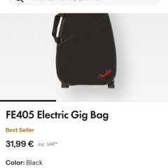 Fender electric guitar gig bag