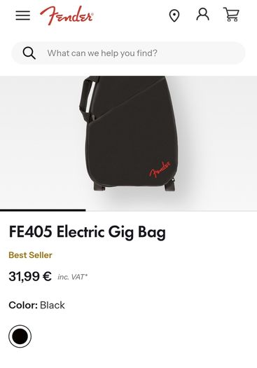 Fender electric guitar gig bag