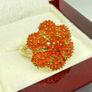 Silver D'joy 1.88 Ct Floral Opal Ring in 18K Yellow Gold Vermeil Image 5