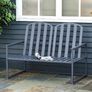 2-Seater Steel Garden Bench Image 8