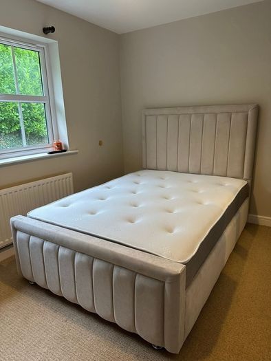 Double & King Size Bed Frame With Mattress Opt